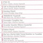 Remzi Kitabevi Eylül 2011 Çok Satanlar Listesi Küçük